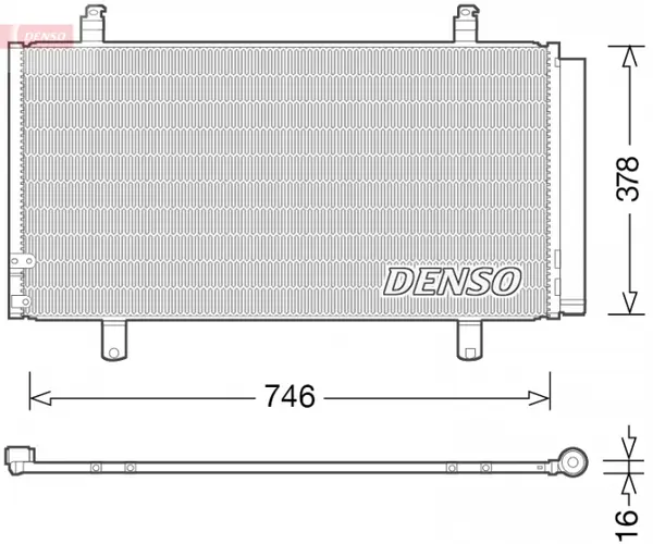 Radiator AC condensator cu uscator potrivit TOYOTA CAMRY 2.5 3.5 09.11-