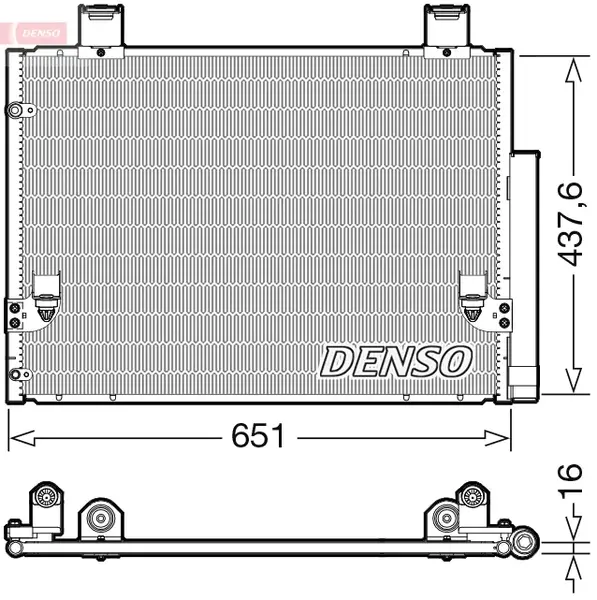 Radiator AC condensator cu uscator potrivit TOYOTA HILUX VII 2.5D 3.0D 03.05-09.15