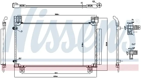 Radiator AC condensator cu uscator potrivit TOYOTA YARIS 1.5 1.8 03.17-
