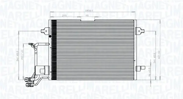 Radiator AC condensator potrivit AUDI A4 B5; VW PASSAT B5 1.6-2.8 11.94-09.01