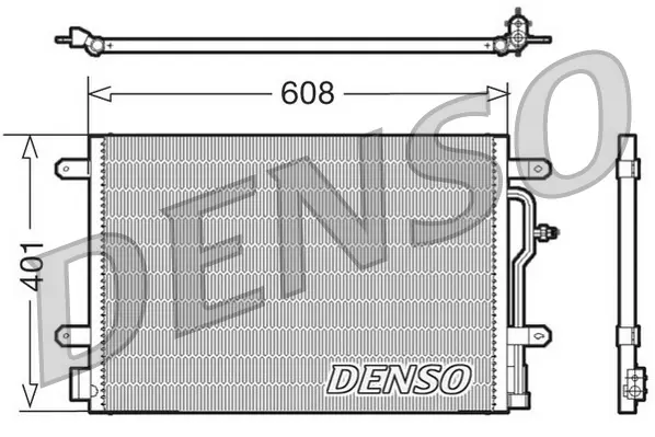 Radiator AC condensator potrivit AUDI A4 B6, A6 C5, ALLROAD C5 1.6-4.2 11.00-12.05