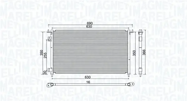 Radiator AC condensator potrivit HONDA CIVIC VII 2.0 09.01-09.05