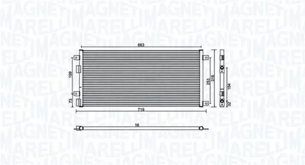 Radiator AC condensator potrivit IVECO DAILY III, DAILY IV 2.3D 09.02-08.11
