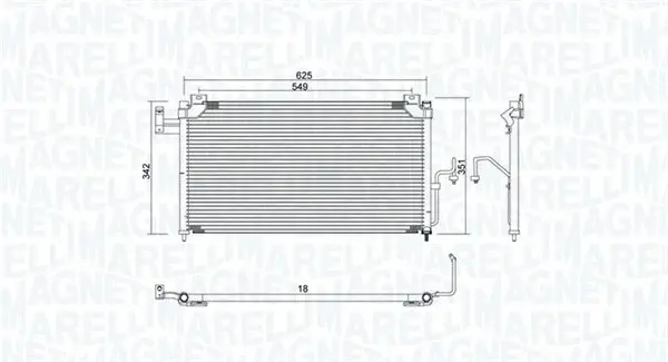 Radiator AC condensator potrivit MAZDA 323 F VI, 323 S VI 1.3-2.0D 09.98-05.04