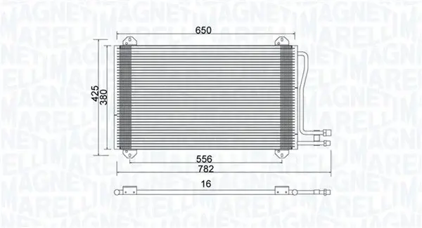 Radiator AC condensator potrivit MERCEDES SPRINTER 2-T (B901, B902), SPRINTER 3-T (B903), SPRINTER 4-T (B904), SPRINTER 5-T (B905) 2.1D-2.9D 01.95-05.06