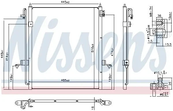 Radiator AC condensator potrivit MITSUBISHI L200 TRITON 2.5D 11.05-12.15