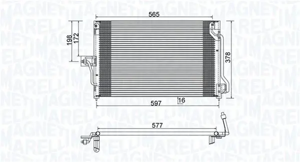 Radiator AC condensator potrivit OPEL ASTRA F, ASTRA G 1.4-2.0 09.91-04.05
