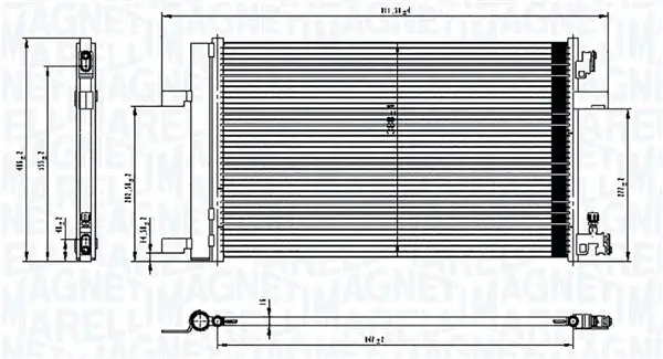 Radiator AC condensator potrivit OPEL ASTRA J, ASTRA J GTC, CASCADA 2.0D 09.12-10.15