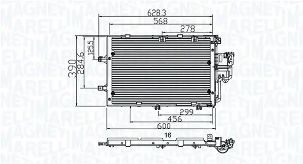 Radiator AC condensator potrivit OPEL COMBO TOUR, COMBO MINIVAN, CORSA C 1.0-1.8 09.00-