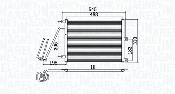 Radiator AC condensator potrivit OPEL VECTRA B 2.0D 2.2D 06.97-07.03