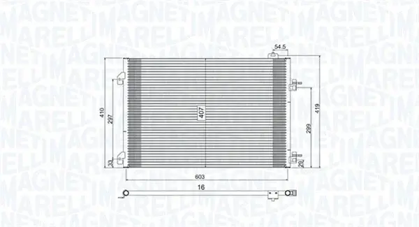 Radiator AC condensator potrivit RENAULT CLIO II, THALIA I, THALIA II 1.5D 06.01-