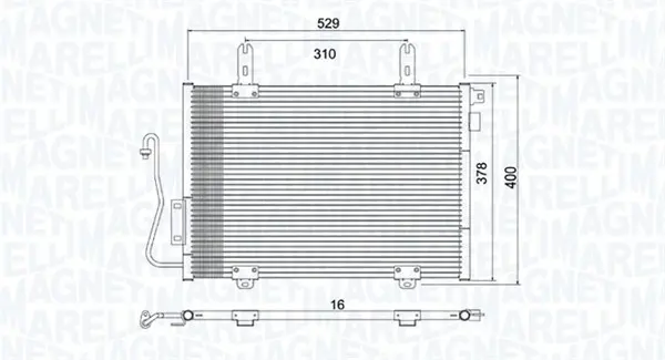 Radiator AC condensator potrivit RENAULT KANGOO, KANGOO EXPRESS 1.2 1.4 1.9D 08.97-