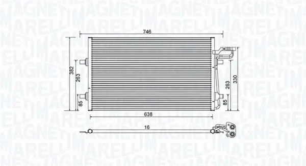 Radiator AC condensator potrivit VOLVO C30, C70 II, S40 II, V50 1.6-2.5 12.03-12.12