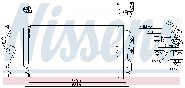 Radiator aer conditionat AC cu uscator potrivit BMW Seria 1 (F20), 1 (F21), 2 (F22, F87), 3 (F30, F80), 3 (F31), 3 GRAN TURISMO (F34), 4 (F32, F82), 4 (F33, F83) 3.0 3.0H 11.11-
