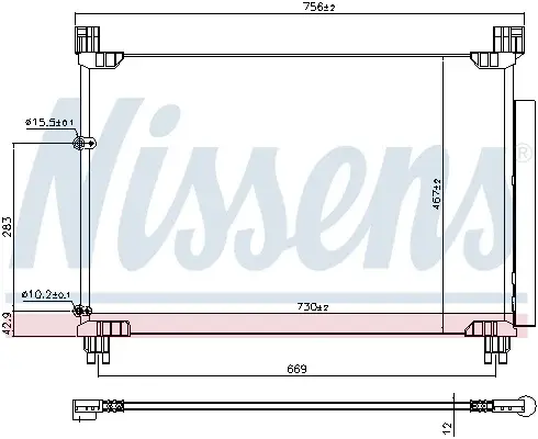 Radiator aer conditionat AC cu uscator potrivit LEXUS RX 2.0 3.5H 10.15-