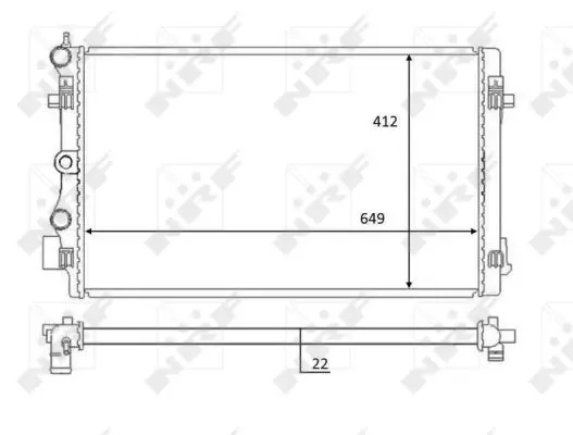 Radiator apa racire motor AUDI A1; SEAT IBIZA IV, IBIZA IV ST; SKODA FABIA II; VW POLO 1.4-2.0D dupa 2009