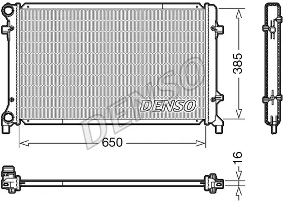 Radiator apa racire motor AUDI A3; SEAT ALTEA, ALTEA XL, LEON, TOLEDO III; SKODA OCTAVIA II; VW CADDY III, EOS, GOLF PLUS, GOLF V, GOLF VI, JETTA III, TOURAN 1.4-2.0D dupa 2003