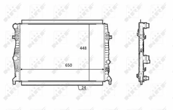 Radiator apa racire motor AUDI A3; SEAT LEON, LEON SC, LEON ST; SKODA OCTAVIA III; VW GOLF SPORTSVAN, GOLF VII 1.0-1.4CNG dupa 2012