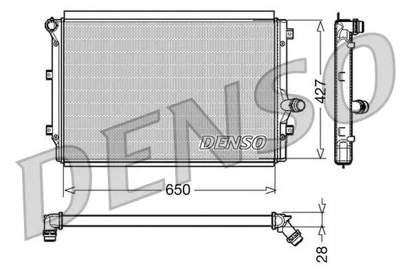 Radiator apa racire motor AUDI A3, TT; SEAT ALTEA, ALTEA XL, LEON, TOLEDO III; SKODA OCTAVIA II, SUPERB II, YETI; VW BEETLE, CADDY III, CADDY IV, CC, EOS, GOLF PLUS, GOLF V, GOLF VI 1.6D-3.6 dupa 2003