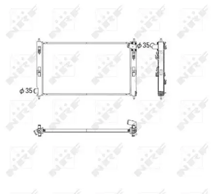 Radiator apa racire motor CITROEN C-CROSSER, C-CROSSER ENTERPRISE; MITSUBISHI ASX, LANCER VIII, OUTLANDER II; PEUGEOT 4007 1.8D-3.0 dupa 2006