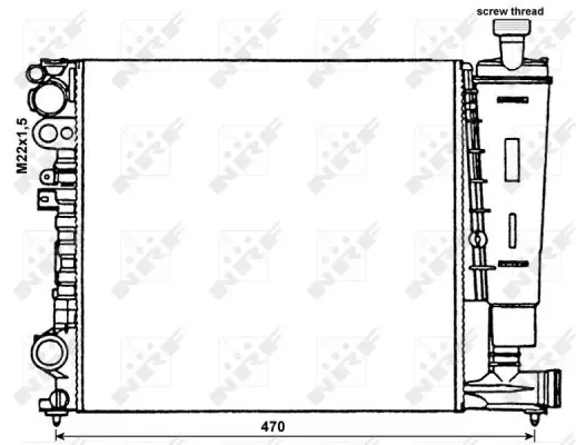 Radiator apa racire motor CITROEN EVASION, JUMPY; FIAT SCUDO, ULYSSE; LANCIA ZETA; PEUGEOT 806, EXPERT 1.6 1.8 2.0 intre 1994-2006