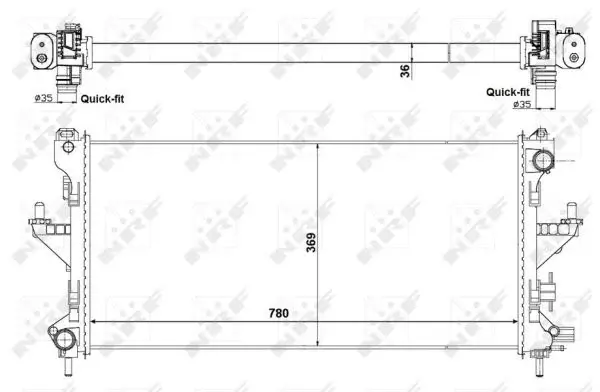 Radiator apa racire motor CITROEN JUMPER; FIAT DUCATO; PEUGEOT BOXER 2.3D 3.0CNG 3.0D dupa 2006