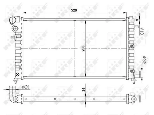 Radiator apa racire motor CITROEN SAXO; PEUGEOT 106 II 1.5D intre 1996-2004
