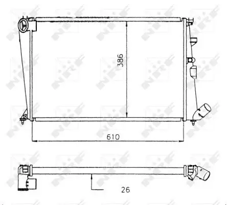Radiator apa racire motor CITROEN XANTIA 1.6 1.8 2.0 intre 1993-2003