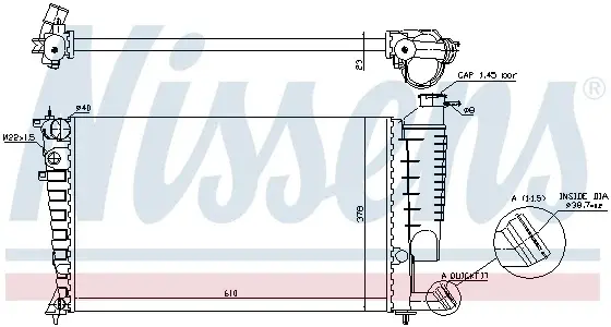 Radiator apa racire motor CITROEN XSARA, ZX; PEUGEOT 306 1.1-2.0 intre 1991-2005