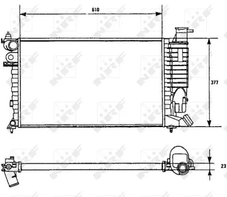 Radiator apa racire motor CITROEN ZX; PEUGEOT 306 1.8D 1.9D intre 1991-2001