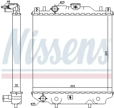Radiator apa racire motor DAEWOO TICO; SUZUKI ALTO 0.8 1.0 intre 1994-2002
