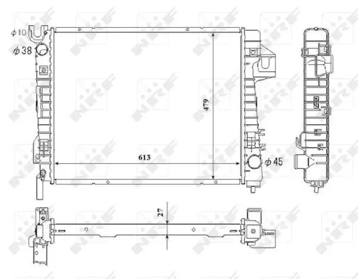Radiator apa racire motor DODGE RAM 1500 4.7 5.9 intre 2001-2008