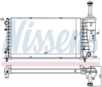 Radiator apa racire motor FIAT IDEA; LANCIA MUSA, YPSILON 1.4 1.4LPG dupa 2003