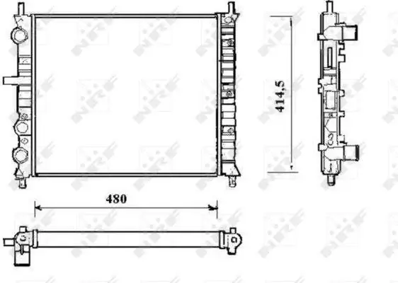 Radiator apa racire motor FIAT MULTIPLA 1.6 1.6CNG intre 1999-2010