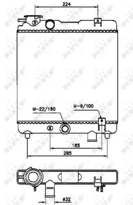 Radiator apa racire motor FIAT PANDA; SEAT MARBELLA, TERRA 0.8-1.4D intre 1980-1998