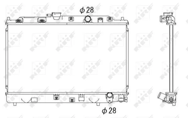 Radiator apa racire motor HONDA CIVIC II, CIVIC IV, CRX I, CRX II 1.3-1.6 intre 1986-1995