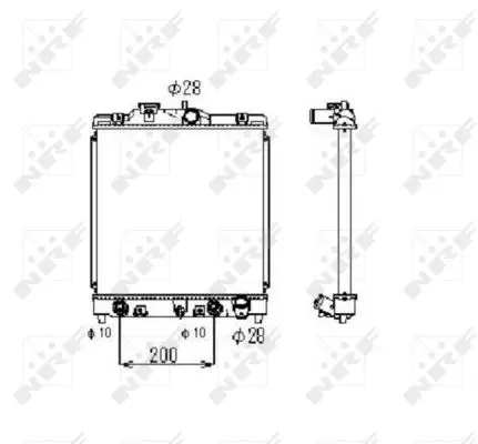 Radiator apa racire motor HONDA CIVIC V, CRX III 1.6 intre 1991-1998