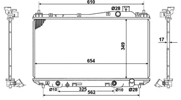 Radiator apa racire motor HONDA CIVIC VII 1.6 1.7 intre 2001-2005