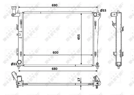Radiator apa racire motor HYUNDAI ELANTRA, I30 1.4 1.6 2.0 intre 2006-2012