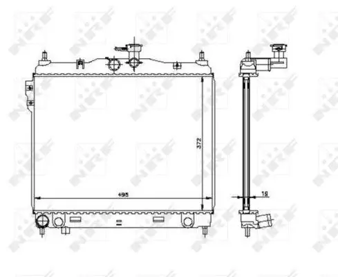 Radiator apa racire motor HYUNDAI GETZ 1.1-1.6 intre 2002-2010