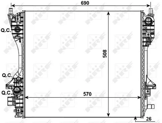 Radiator apa racire motor JAGUAR XF, XF SPORTBRAKE, XJ 2.0 2.2D 3.0D dupa 2009