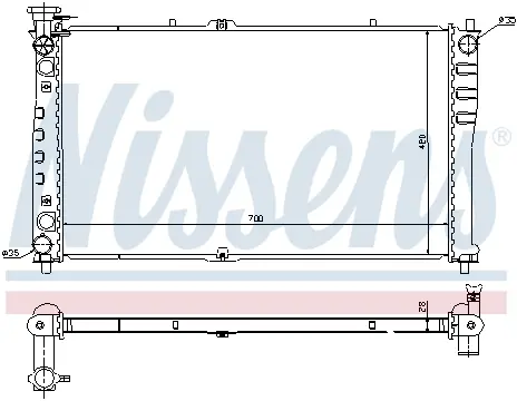 Radiator apa racire motor KIA CARNIVAL I, CARNIVAL II 2.5 intre 1999-2006