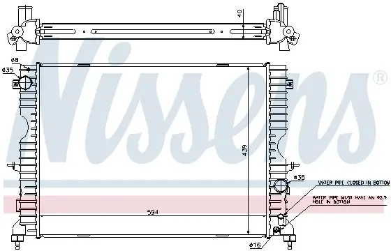 Radiator apa racire motor LAND ROVER DISCOVERY II 2.5D intre 1998-2004