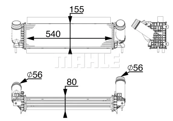 Radiator apa racire motor MERCEDES CLA (C117), CLA SHOOTING BRAKE (X117), CLS (C218), CLS SHOOTING BRAKE (X218), E (A207), E (C207), E (W212), G (W463), GL (X166), GLE (W166), GLS (X166) 2.0-6.0 dupa