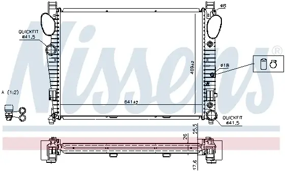 Radiator apa racire motor Mercedes Clasa S (W220) 2.8 3.2 3.7 intre 1998-2005