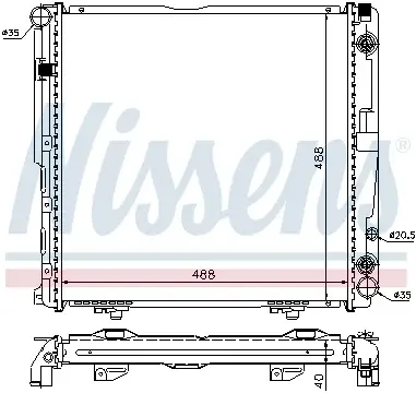 Radiator apa racire motor MERCEDES E (A124), E (C124), E T-MODEL (S124), E (W124), SEDAN (W124) 2.0 2.2 intre 1992-1998