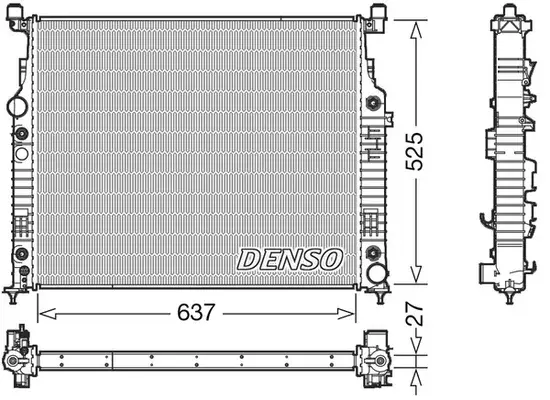 Radiator apa racire motor MERCEDES GL (X164), M (W164), R (W251, V251) 3.0D-5.5 intre 2005-2014