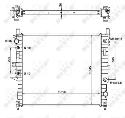 Radiator apa racire motor MERCEDES M (W163) 2.3-5.4 intre 1998-2005