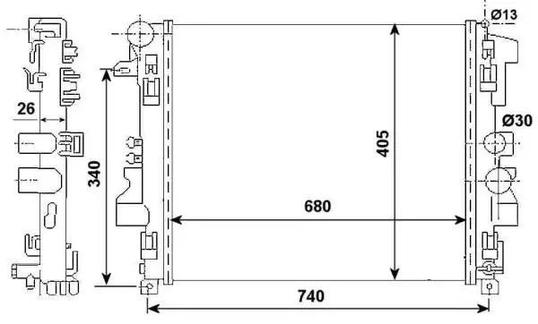 Radiator apa racire motor MERCEDES VIANO (W639), VITO MIXTO (W639), VITO (W639) 2.0D dupa 2003