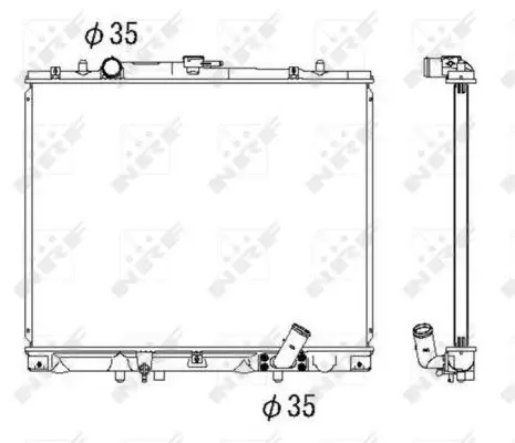 Radiator apa racire motor MITSUBISHI PAJERO SPORT I 2.5D dupa 1998